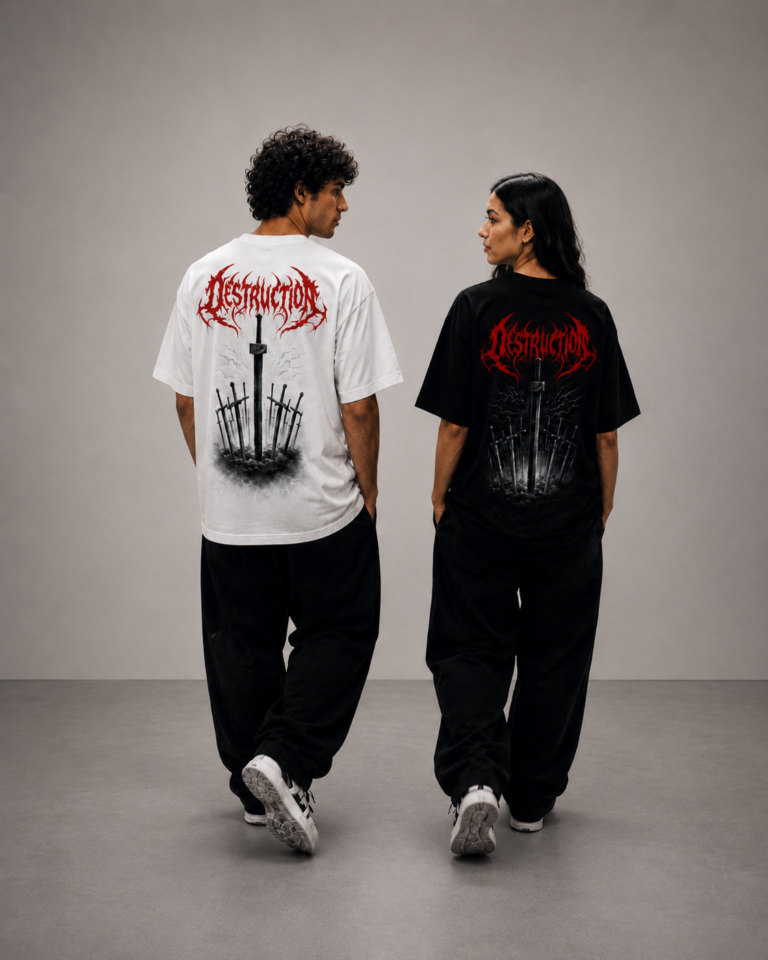 Dark fantasy-inspired artwork for statement streetwear.
